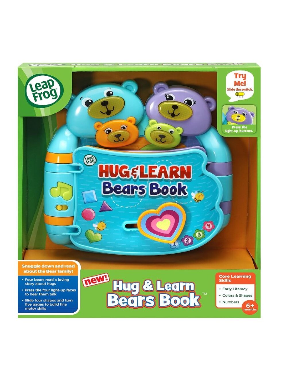 Leapfrog Hug & Learn Bears Book-Baby Educational Toy 6M+ (English ) New in Box